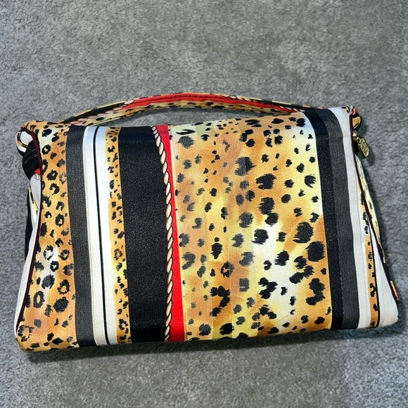 VTG Christian Dior Large Animal Print Makeup Cosmetic Travel Toiletry Bag Case - Picture 7 of 14